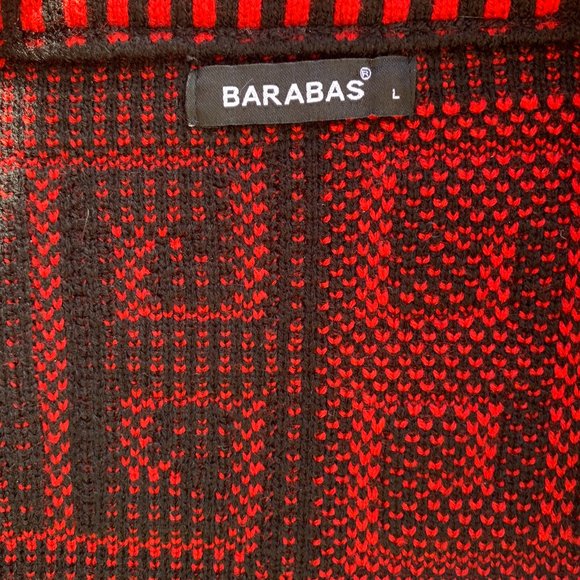 Barbas Los Angeles Red/Black/Rhinestone Warm Coat - Picture 6 of 10
